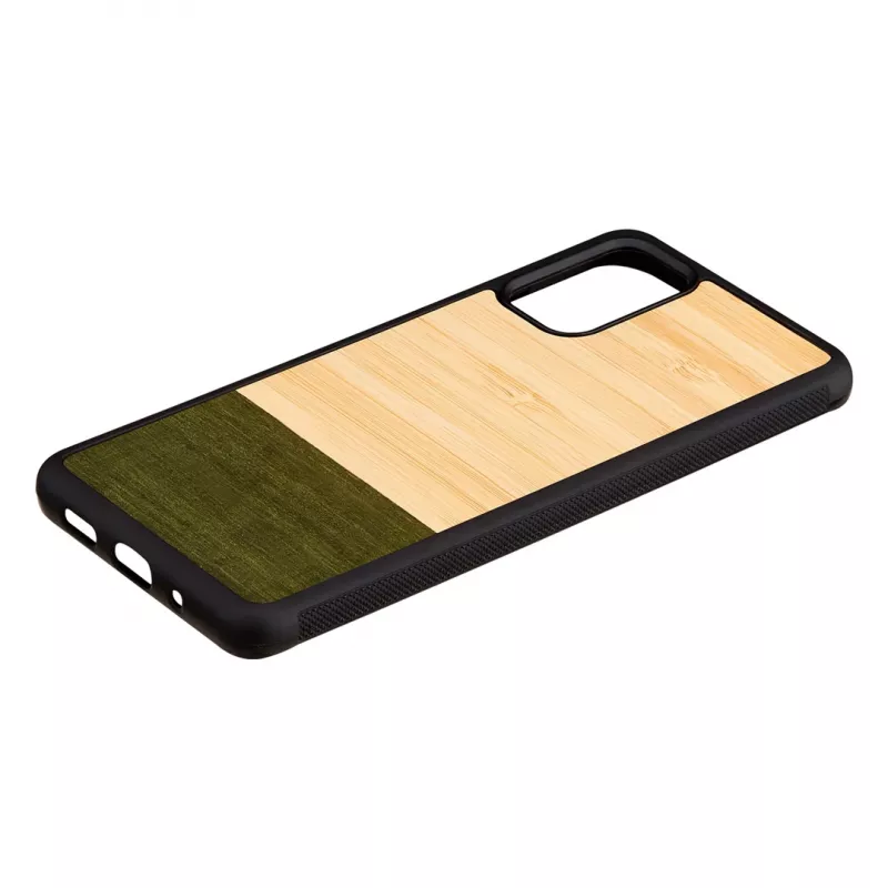 Etui na telefon Man and Wood dla Samsung Galaxy S20+ — bambus, leśna czerń