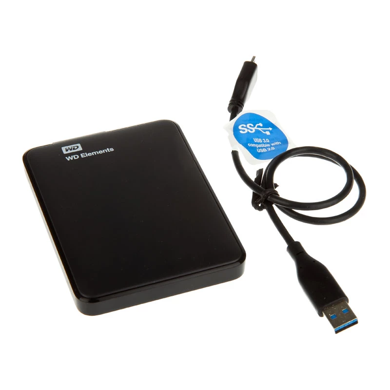 WD Elements Portable WDBUZG0010BBK - Dysk twardy - 1 TB - zewnętrzny (przenośny) - USB 3.0 (WDBUZG0010BBK)