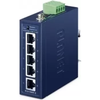 Niezarządzany 5‑portowy przełącznik Gigabit Ethernet PLANET IGS-500T-E (10/100/1000), niebieski
