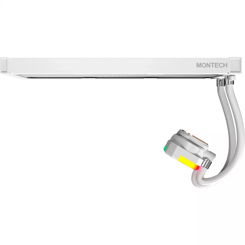 Chłodnica 360 mm Montech HyperFlow ARGB 360 biały — chłodnica cieczowa 360 mm do PC
