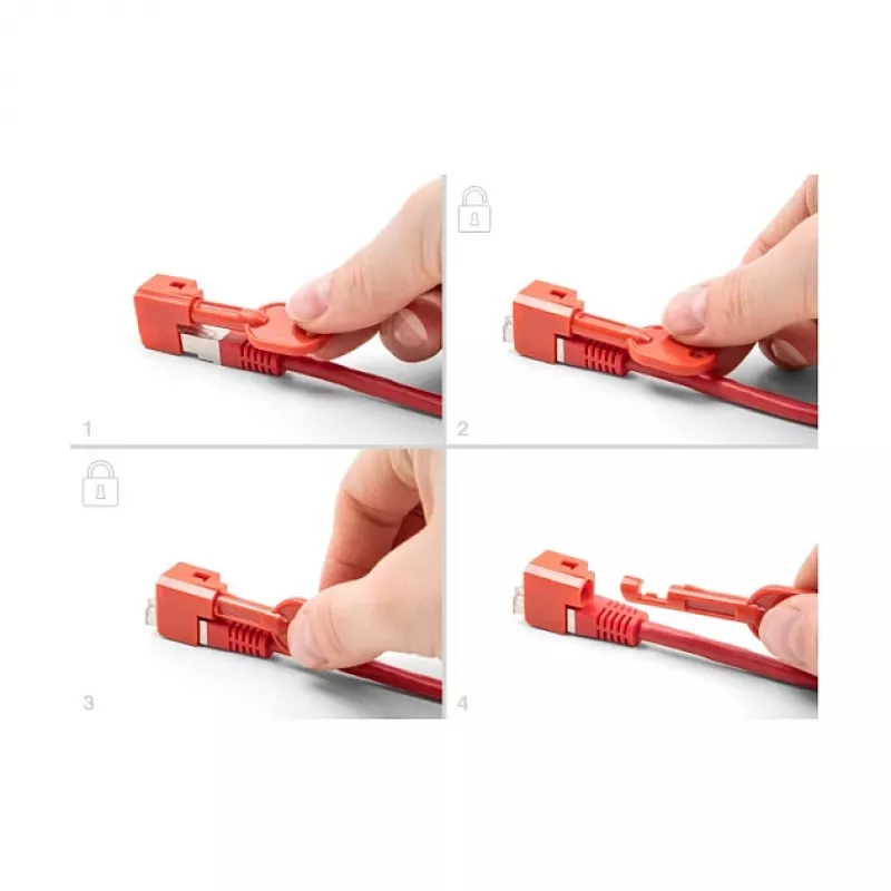Blokada portu DeLOCK 20929 RJ45 10 sztuk Czerwona