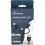 Kabel USB MediaRange MRCS246 — 1 m, USB A na USB-C / Micro USB-A / Lightning, USB 2.0, czarny