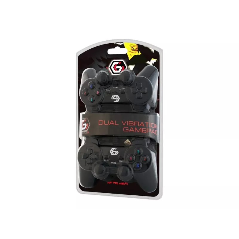 GEMBIRD JPD-UDV2-01 - Game Pad - 10 Tasten - kabelgebunden (Packung mit 2) - für PC (JPD-UDV2-01)