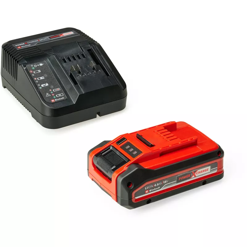 Akumulatorowa wiertarka udarowa EINHELL Power X-Change TE‑HD 18 Li, 18 V, Li‑Ion 4,0 Ah Plus, z zestawem wierteł i dłut