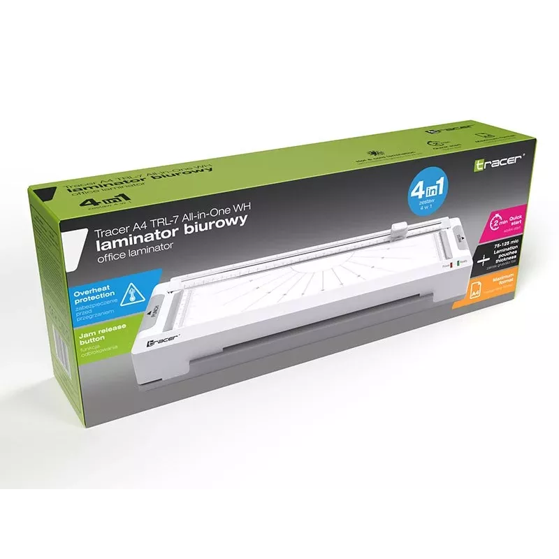 Tracer A4 TRL-7 Laminator All-in-One cold/hot, White