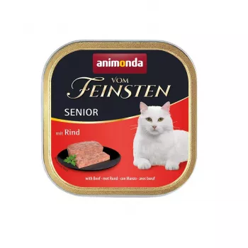 Mokra karma dla kota animonda Vom Feinsten Senior Wołowina 100 g tacka