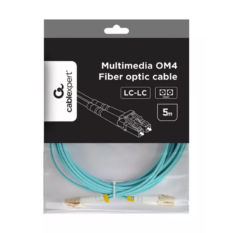 Gembird kabel światłowodowy wielomodowy duplex OM4 50/125 LC/LC 5 m