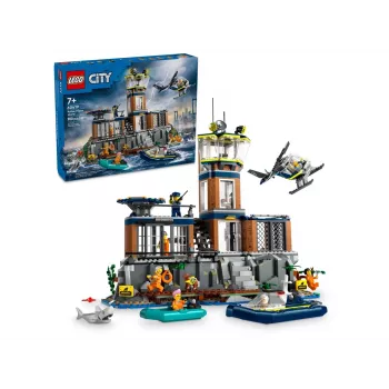 LEGO City Zabawka konstrukcyjna Posterunek policji Wyspa więzienna 60419 — 980 elementów, 7 minifigurek, 370×400×160 mm