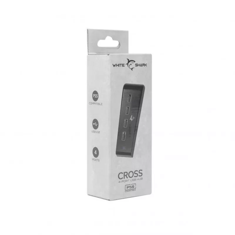 Koncentrator USB White Shark PS5 4-portowy PS5-0576 Cross