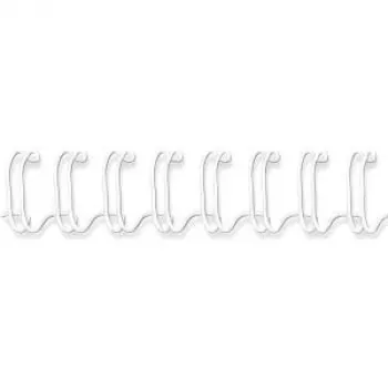 Fellowes - Binding Wire - 8 mm - 34 rings - A4 (210 x 297 mm) - 50 Sheets - biały - 100 szt.. - for Fellowes WB 500 (53258)