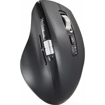 Mysz bezprzewodowa YENKEE SPIN DUAL 2095BK — kompaktowa mysz optyczna dwutrybowa, model YMS 2095B SPIN