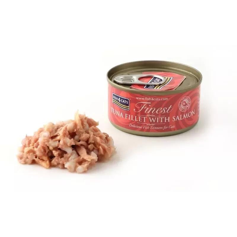 Mokra karma dla kota FISH4DOGS Tuna fillet with salmon 70 g saszetka, dorosły, smak rybny, 85% wilgotności