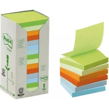 Karteczki samoprzylepne 3M Post-it Kwadratowe Niebieski, Zielony, Różowy, Fioletowy 100 arkuszy