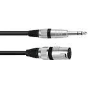 Kabel audio XLR (3-pin) 6,35mm Omnitronic 3022075E 0,2m Czarny