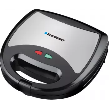 Blaupunkt SMS611 Opiekacz do kanapek z powłoką nieprzywierającą, funkcja grillowania, funkcja tostowania, obudowa z funkcją cool-touch Czarny, Srebrny (SMS611)