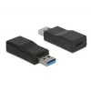 Przejściówka gender changer DeLOCK 65696 USB 3.1 Gen 2 Type-A na Type-C Czarny