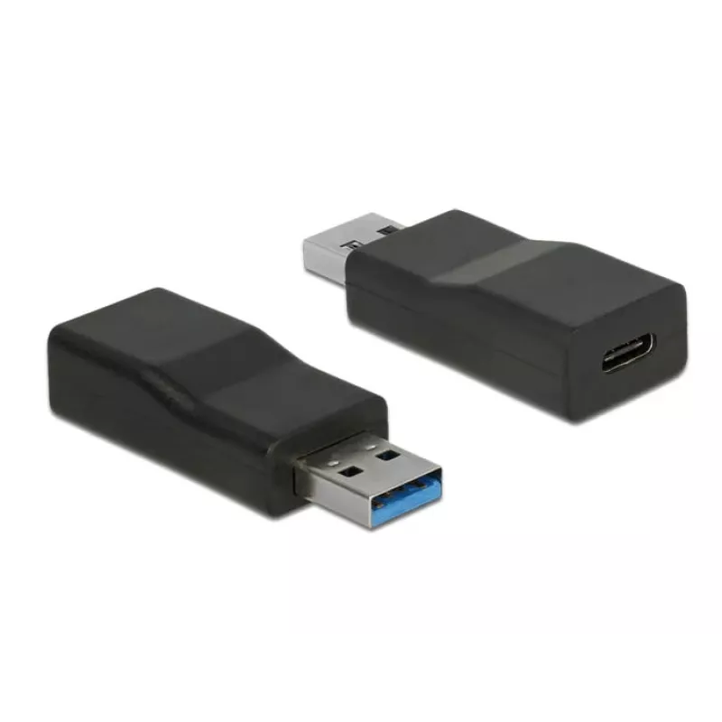 Przejściówka gender changer DeLOCK 65696 USB 3.1 Gen 2 Type-A na Type-C Czarny