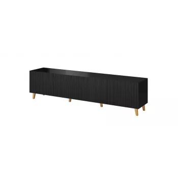 Cama szafka RTV PAFOS 200x42x52 czarny matowy