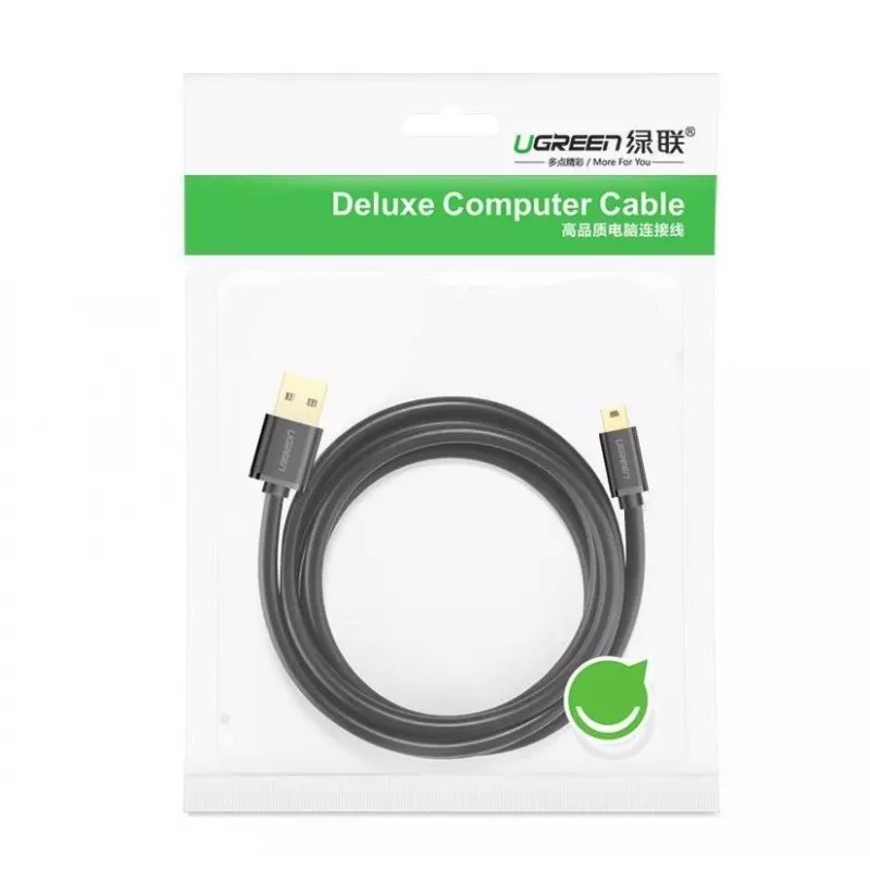 Kabel USB Ugreen - mini USB 480 Mb/s 3 m US132 (czarny)