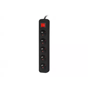 Przedłużacz zasilający Lanberg PS1-05E-0300-BK 3 m 5 gniazd AC Wewnętrzny Biały