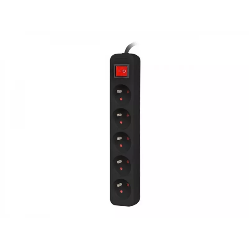 Przedłużacz zasilający Lanberg PS1-05E-0300-BK 3 m 5 gniazd AC Wewnętrzny Biały