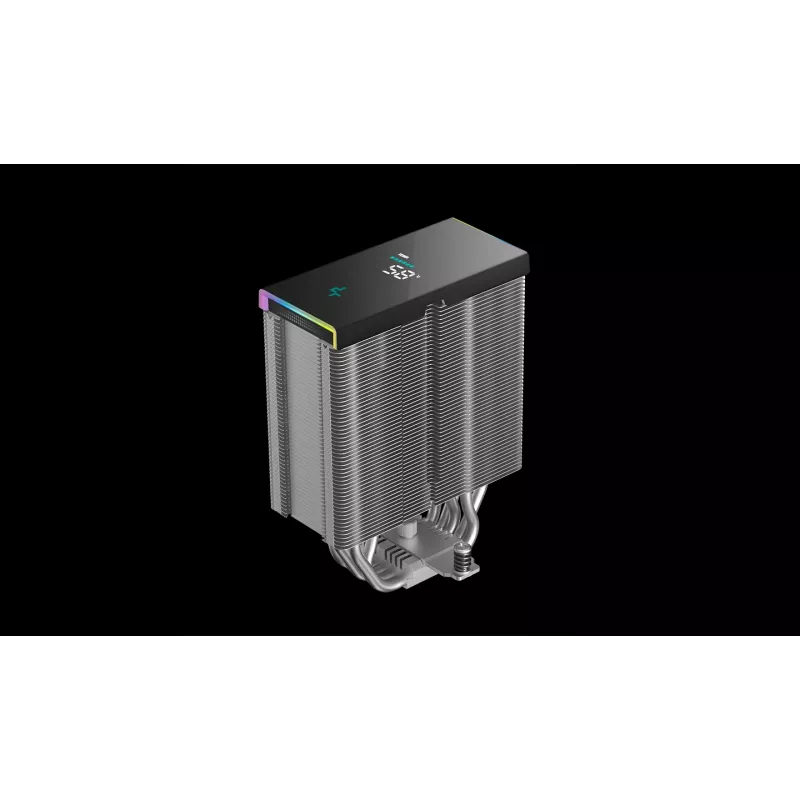 Chłodzenie powietrzne DeepCool AK500S Digital SE — wentylator 120 mm, obsługa gniazd LGA1700/AM5/AM4 oraz Intel LGA115x/1200, czarne