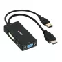 Lindy HDMI to DisplayPort, DVI and VGA Converter, 0,15 m, 2160p, Czarny, DP STDP2600, DVI-D PS8222, VGA AG6200, 8 bit, 0 - 65 °C