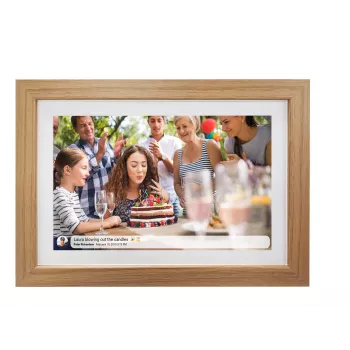 Denver ramka cyfrowa z FRAMEO 10,1 16 GB jasne drewno