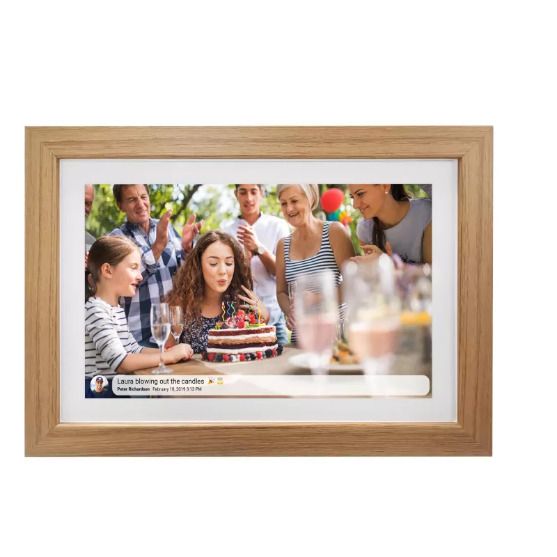 Denver ramka cyfrowa z FRAMEO 10,1 16 GB jasne drewno