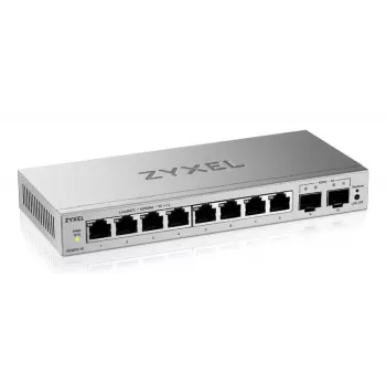 Przełącznik zarządzalny L2 Zyxel GS1200-10v3 — 8x Gigabit (10/100/1000), 20 Gb/s, MAC 4000, biurkowy, szary