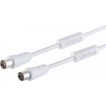 Kabel antenowy koncentryczny ShiverPeaks 80207-128 — Biały, Maksymalna łączność, 100 dB