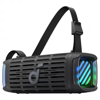 ANKER Soundcore Boom 3i czarny wytrzymały głośnik Bluetooth na zewnątrz IP68 50W BassUp 16h czasu odtwarzania pokaz świetlny stereo TWS