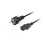 Kabel zasilający LANBERG CEE 7/7 na C13 (C320) 1,8 m, prosty, czarny
