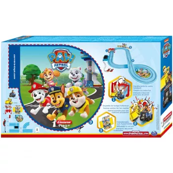 Pojazd wyścigowy i tor do zabawy CARRERA 20063035 — PAW Patrol 'On the Double', wielokolorowy, dla dzieci od 3 lat