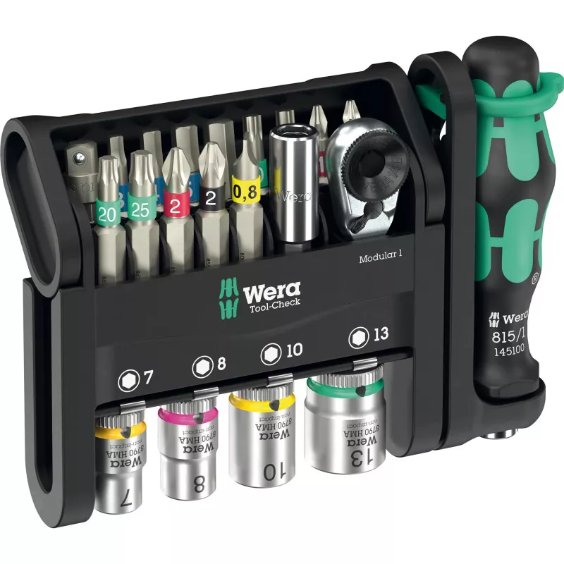 Zestaw narzędzi Wera Tool-Check Modular Set 1 – 50-elementowy modułowy zestaw warsztatowy, różne bity i nasadki