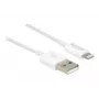 Kabel USB do transmisji danych i ładowania DeLOCK 83000 do iPhone iPad iPod biały 1 m