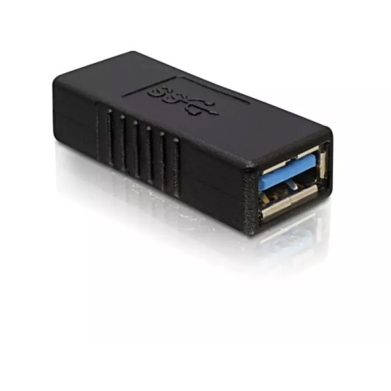 Adapter DELOCK USB 3.0-A USB-A na USB-A czarny, transfer danych USB 3.0