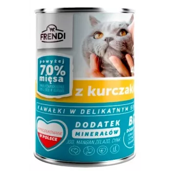Mokra karma dla kota Frendi z kawałkami kurczaka w delikatnym sosie 400 g