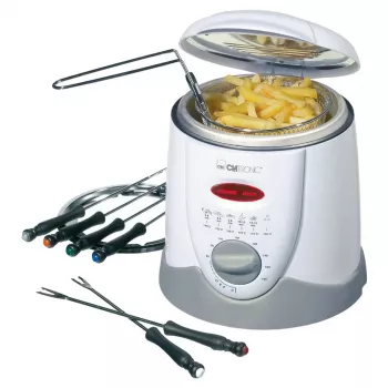 Clatronic FFR 2916 Pojedyncza 1 L Wolnostojąca 900 W Frytkownica Szary, Biały