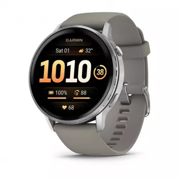 Smartwatch Garmin Venu 4 1.4 cal AMOLED GPS Wi-Fi 45mm Srebrny