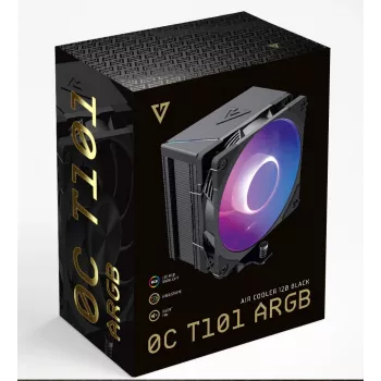 MODECOM Volcano 0C T101 ARGB Chłodzenie procesora powietrzne 12 cm Czarny