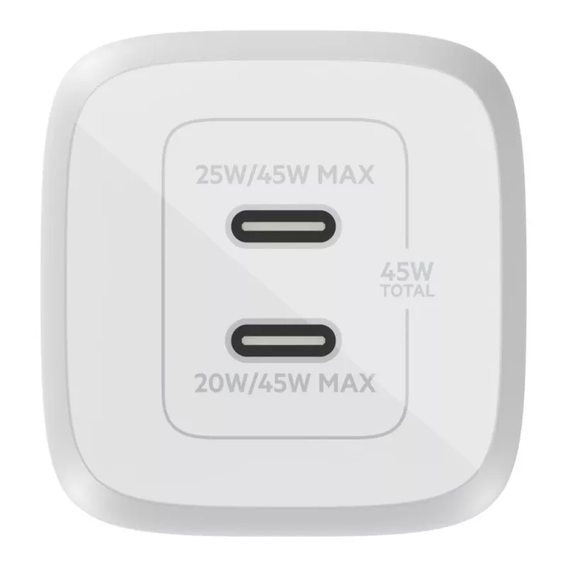 Belkin WCH011vfWH Ładowarka sieciowa AC szybkiego ładowania do laptopa, smartfona, tabletu, biała