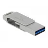 Pamięć USB DeLOCK 64GB USB-C Type-A obrotowa metalowa obudowa