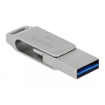 Pamięć USB DeLOCK 64GB USB-C Type-A obrotowa metalowa obudowa