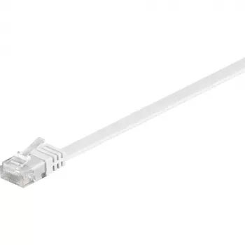 Wentronic Goobay CAT 6 płaski kabel krosowy, U/UTP, biały, 2 m - materiał miedziany (95152)