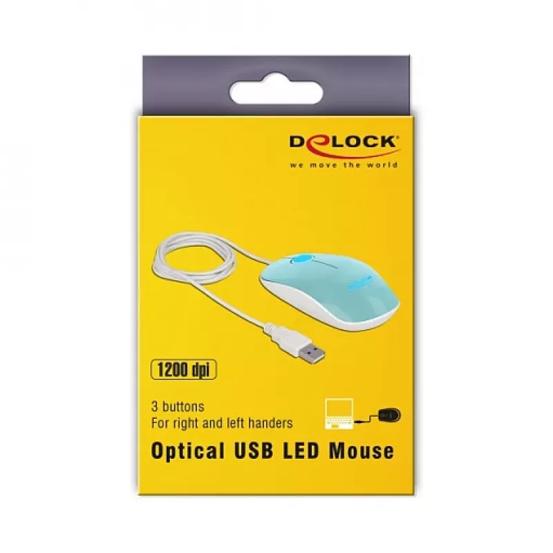 Mysz DeLOCK 12538 USB Type-A optyczna symetryczna