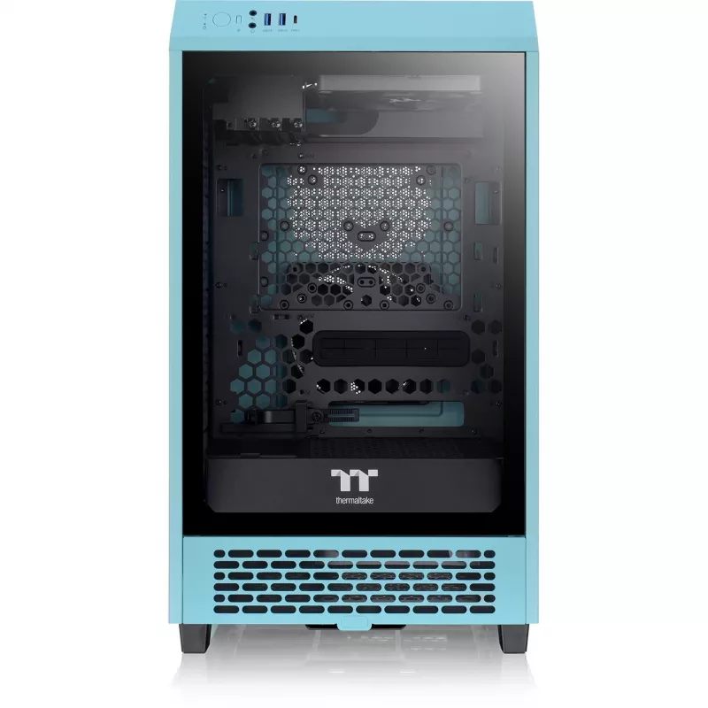 Thermaltake The Tower 200 turkusowy Tempered Glass
