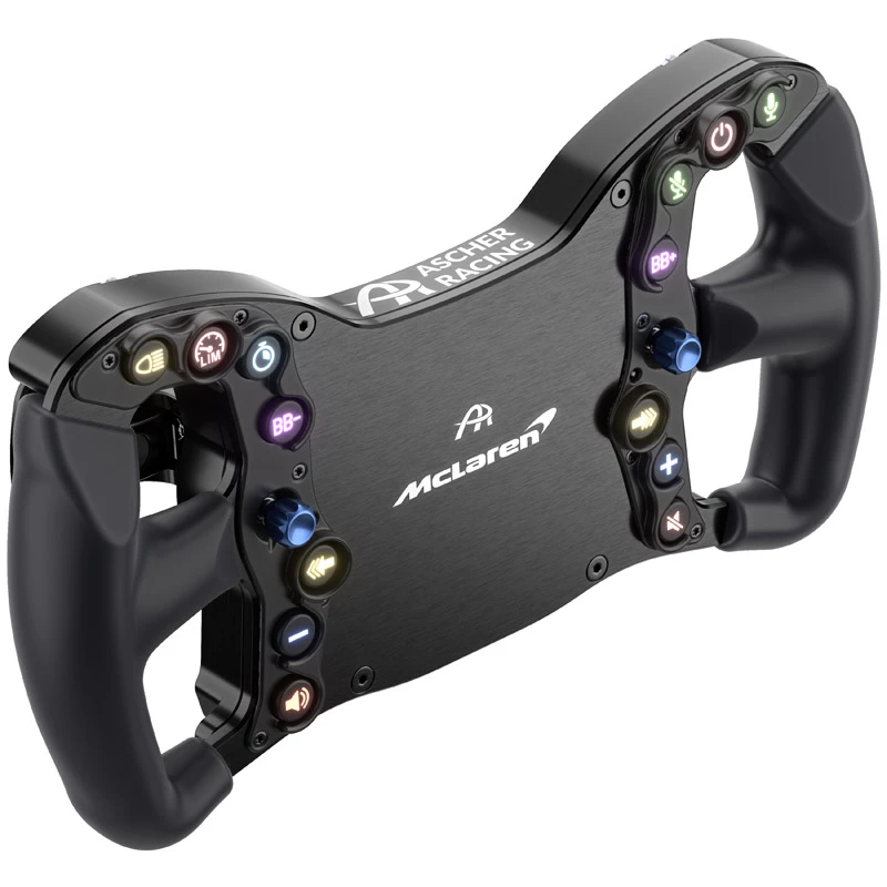 Kierownica Ascher Racing McLaren Artura Sport-SC Butterfly Style Quick Release — obręcz kierownicy do symulatorów wyścigowych