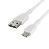 Kabel PVC USB-C na USB-A 15 cm Biały