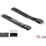 Kabel równoległy DELOCK 86058, 9-stykowy do 9-stykowego, długość 0,7 m, czarny
